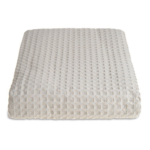 Allure Überwurfdecke, Waffelmuster, 100% Baumwolle, Luxus-Tagesdecke, 175 x 225 cm, Taupe von Allure Bath Fashions