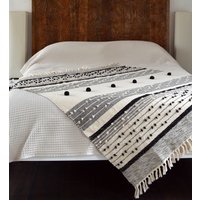 Nina Bobble Texturierter Dekorativer Boho Überwurf 125 X 150cm - Fachmännisch Von Hand Gefertigter Stilvoller Wohnzimmerüberwurf, Sofaüberwurf von AllureBathFash