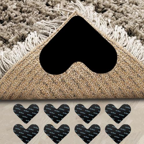 Antirutschmatte für Teppich, Alluring 8 Stück Waschbare und Wiederverwendbare Teppich Antirutschunterlage, Doppelseitiges Teppich Antirutschunterlage Hält Ecken Flach, Herzförmig Rutschmatte Antirutschmatte für Teppich, Alluring 8 Stück Waschbare und Wiederverwendbare Teppich Antirutschunterlage, Doppelseitiges Teppich Antirutschunterlage Hält Ecken Flach, Herzförmig Rutschmatte von Alluring