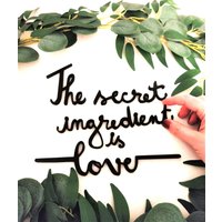 Die Geheime Zutat Ist Liebe Zeichen, Wand Plastik Schild, Küche Dekoration Zeichen Hause Buchstaben Dekor von Allygami