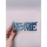 Home Sweet Home Schild | Selbst Stehende 3D Gedruckte Regal Oder Schreibtisch Deko Wohndekor Buchstaben Einweihungsgeschenk Idee von Allygami