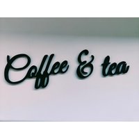 Kaffee Und Tee Schild, Wand Kunststoff Geschenk Für Liebhaber, Bar Dekoration, Ecke von Allygami