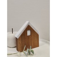 Serviettenhalter Als Haus Klein Aus Massiv Eiche Handgefertigt von Almanato