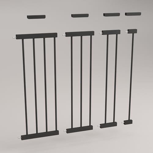 ALMAR Baby Verlängerung 14 cm schwarz für Sicherheitsbarriere für Türen, Flure oder Treppen für Kinder oder Haustiere mit Sicherheitsverschluss von Almar Baby