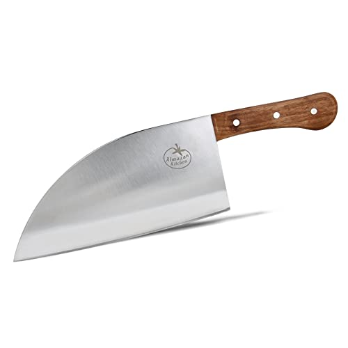 Almazan Kitchen® Original Butcher-Bushcraft Knife, Silver von Almazan Kitchen