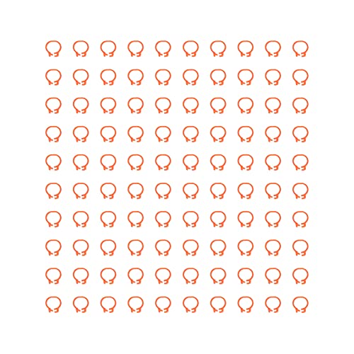 100pcs 8mm Tauben Identifikationsbeinringe Geflügelbänder einfache Installation Kompakt Leicht für Tauben -Kunststoff wie Gezeigt (Orange rot) von Almeigrity