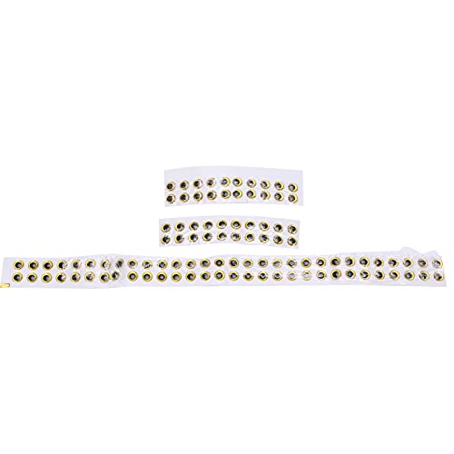 3d Fishing Eyes Ovales lebensechter künstliches künstliches gefälschtes Fischerei Köler -Eye -Aufkleber -Fischereizubehör 6 mm für DIY -Köder und Kleber (Gold) von Almeigrity