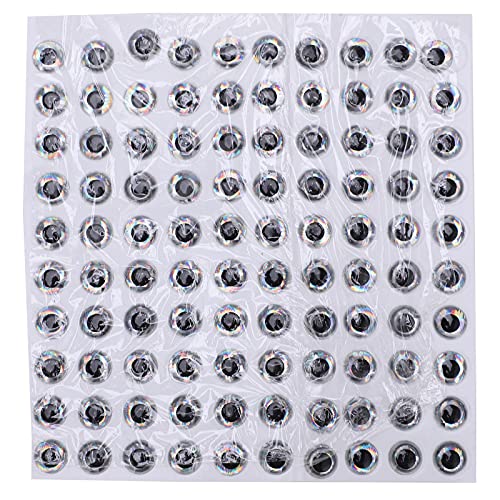 3d Fishing Eyes Ovales lebensechter künstliches künstliches gefälschtes Fischerei Köler -Eye -Aufkleber -Fischereizubehör 6 mm für DIY -Köder und Kleber (Silber) von Almeigrity