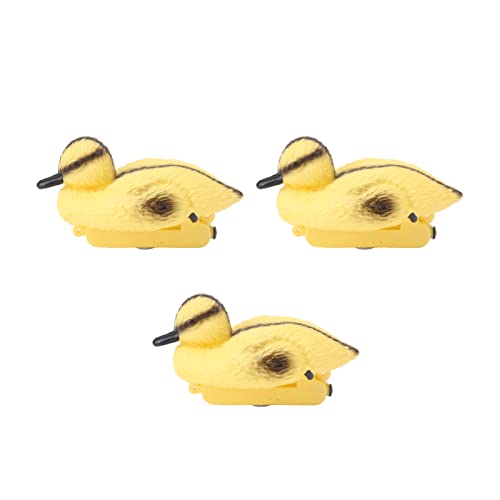 3pcs schwimmende gelbe Entlein realistische Plastikenteiche -Teichverrückte für Gartenpool -Fischerei Teich Wasserdekoration (Typ a) von Almeigrity