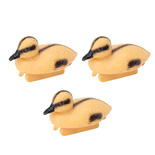 3pcs schwimmende gelbe Entlein realistische Plastikenteiche -Teichverrückte für Gartenpool -Fischerei Teich Wasserdekoration (Typ b) von Almeigrity