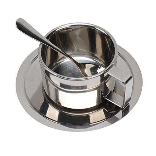 Almeigrity Edelstahl Doppelwandige Proof Modern Latte Cappuccino Tee tasse Set für Häuser Büro Cafe Camping (200 ml) von Almeigrity