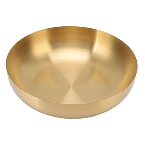 Almeigrity Edelstahl -Mischschüssel verdickter Beweis 304 Servierschüssel für Salatnudelfutter golden von Almeigrity