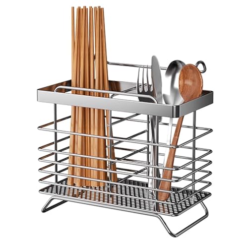 Almeigrity Edelstahl -Stäbchen -Hagemakenhalter Küche Utensilien -Behälter Wandmontierter Besteck Veranstalter Almeigrity Edelstahl -Stäbchen -Hagemakenhalter Küche Utensilien -Behälter Wandmontierter Besteck Veranstalter von Almeigrity
