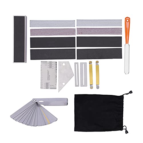 Almeigrity Guitar Luthier Werkzeug Set Nivellierung Wartung Reparatur Kit Zubehör mit Schleif papier von Almeigrity