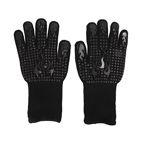Almeigrity Hitzebeständige Handschuhe Wärmeisolierung Anti -Schlupf -Waschküche Silikonküche Schnitthuhn Grill Mikrowellenofen Industrie 2PCs von Almeigrity