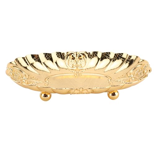 Almeigrity Metall Ovales Tablett kleines Obstteller Buffet Buffet Teig Servingplatte für Heimrestaurant (Klein) von Almeigrity
