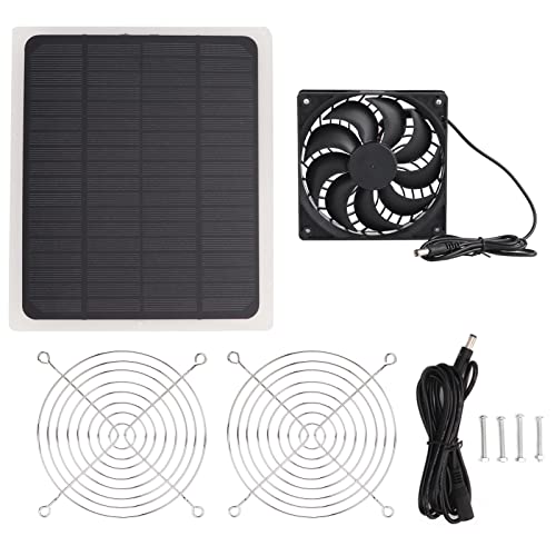 Almeigrity Solarpanel Lüfter Kit wasserdichtes Kühllüftungslüter USB -Anschluss Grüne Energie für kleine Hühnerkoops -Gewächshäuser von Almeigrity