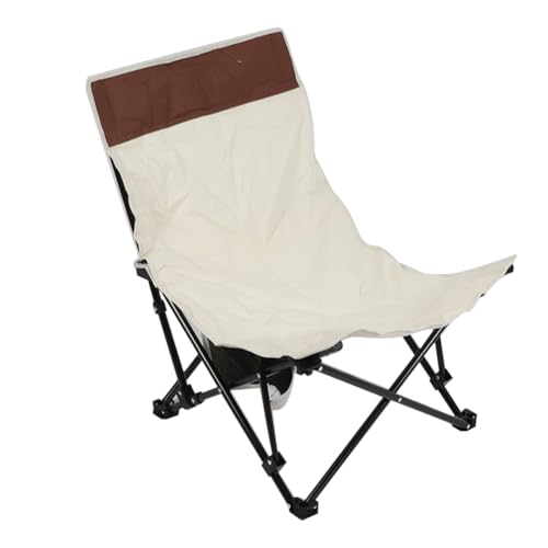 Almeigrity Strandstuhl Multifunktionale Unterstützung tragbarer Klappern zurückliegen Strandstuhl Camping Terrasse Outdoor (Beige) von Almeigrity