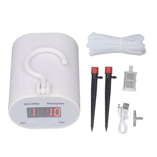 Automatische Tropf bewässerungs kit Effizientes Indoor-Bewässerungs system für Topfpflanzen Einfache DIY-Installation Kompaktes Design für städtische Patios Weiß (Unterstützung 2 Pot Sprinkler) von Almeigrity