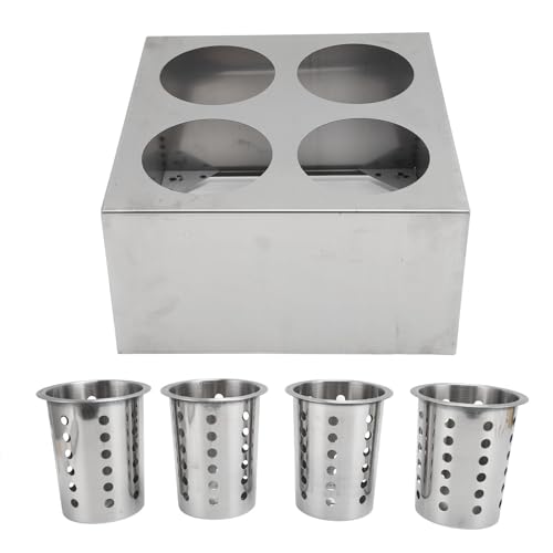 Edelstahl Utensil Halter organisieren Besteck zweireihig 4 Fach Besteck Aufbewahrung behälter Küche Essentials Edelstahl Utensil Halter organisieren Besteck zweireihig 4 Fach Besteck Aufbewahrung behälter Küche Essentials von Almeigrity