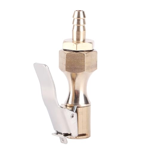 Messing Reifen -Inflator Verriegelung am Chuck -Luftkompressorpumpenadapter mit Barbstecker für Fahrradmotorradwagenreifen von Almeigrity