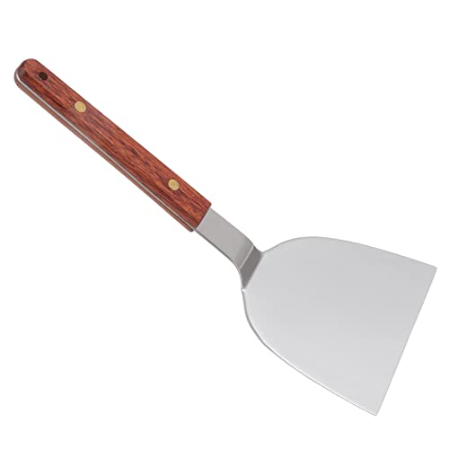 Multifunktionaler Grillspatel aus Edelstahl mit Holzgriff für Steak -Fischei (105 mm) von Almeigrity