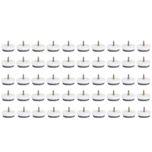 Stuhlbeinmöbel Filznagel Nicht rutschfroster Bodenschutz für Tischsofa 50pcs Weiß grau (28mm) von Almeigrity