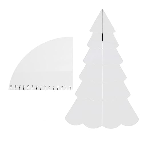 Weihnachtsbaum -Quilt -Set transparenter Acryl -DIY -Nähvorlagen -Lineal -Werkzeug für Schalenmatten (M) von Almeigrity