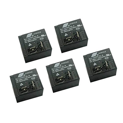 5x Songle DC 12V 30A Leistungsrelais SLI 12VDC SL A Schließer Kunststoff von Almencla