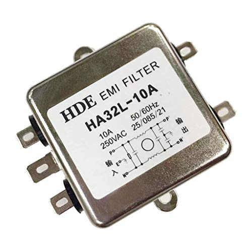 Almencla Einphasen EMI Filter, HA32L 10A 10 Ampere 250 VAC, 50 Hz / 60 Hz, Entstörungsschutz von Almencla