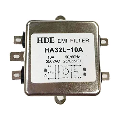Almencla Einphasen EMI Filter, HA32L 10A 10 Ampere 250 VAC, 50 Hz / 60 Hz, Entstörungsschutz von Almencla