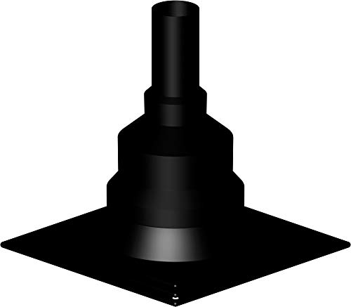 Almeva Dachabschluss/Kaminabschluss starr aus Kunststoff Platte 400x400 mm, DN 80 von Almeva