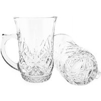 6er Gläser-Set Stella Teegläser mit Henkel 155 ml Trinkgläser Transparent von Almina