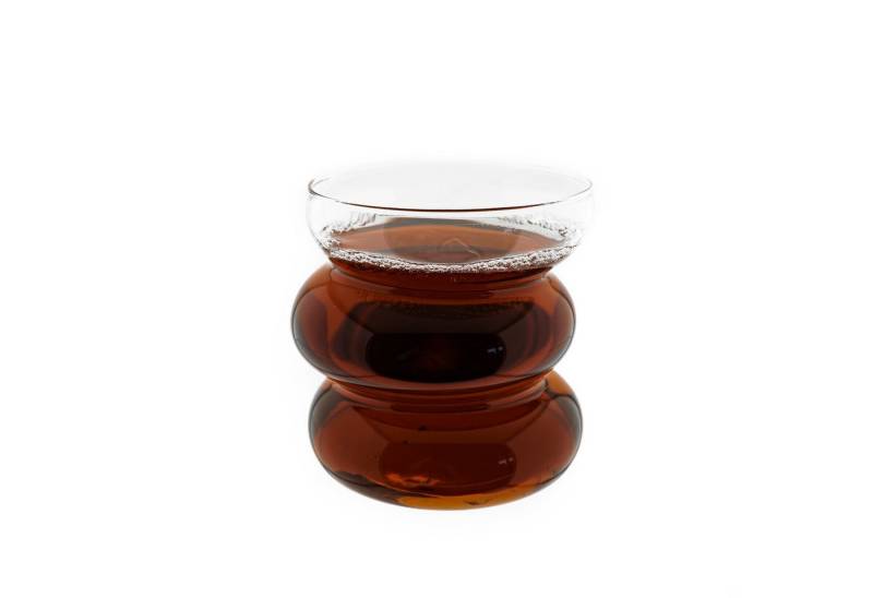 Almina Gläser-Set Trinkgläser im Bubble Design transparent 450 ml Hitzebeständig von Almina