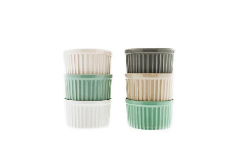 Almina Muffinform 6 Teiliges Muffinform-Set Schale aus Porzellan Rund 180 ml von Almina