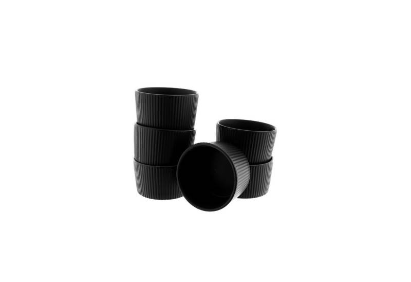 Almina Muffinform Dessertschalen 6er Set aus Porzellan - Riffel Design von Almina