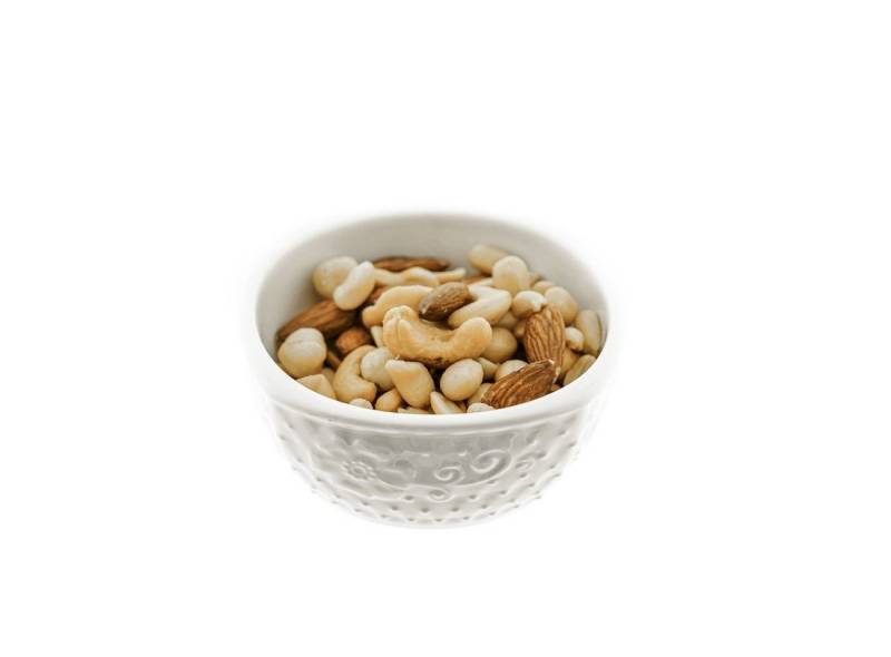 Almina Snackschale 6er Snackschalen-Set aus Porzellan mit Muster Weiß 200 ml von Almina