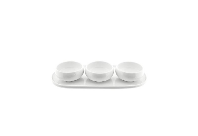 Almina Snackschale Set Belicia Servierteller mit 3 Schalen, (4-tlg) von Almina