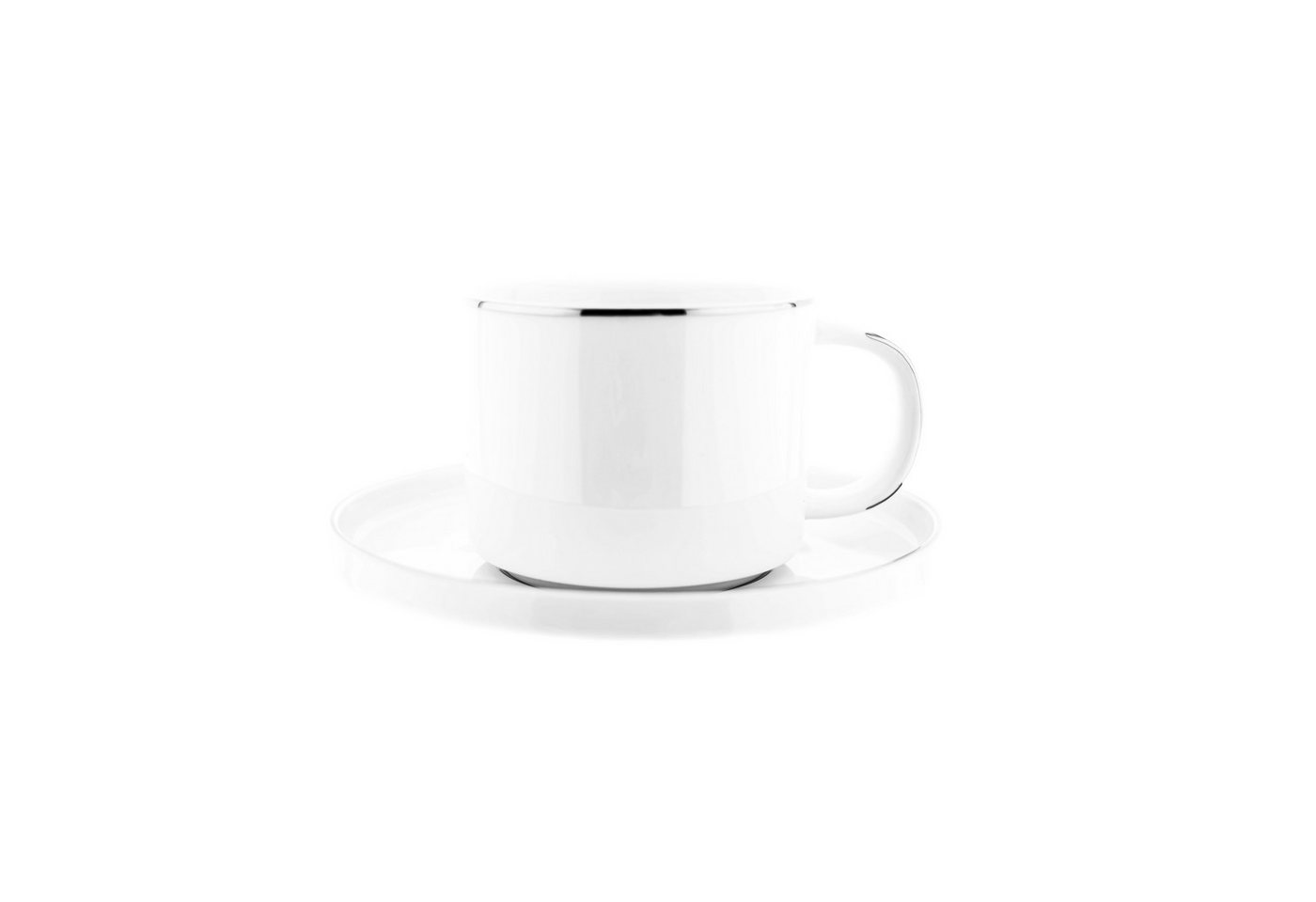 Almina Tasse edler Kaffeetassen Set 12 Teilig - 200ml Tasse in weiß Verzierung von Almina