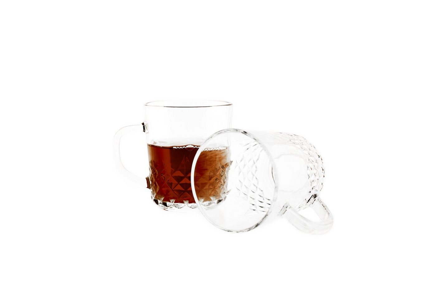 Almina Teeglas Sefa Gläser-Set Sechsteilig Transparent 230 ml für Tee, Kaffee, Saft von Almina