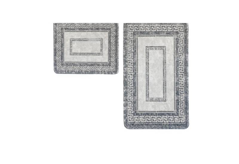 Almina Badematte Exclusive 2 Teiliges Bademattenset mit Muster Rutschfest von Almina
