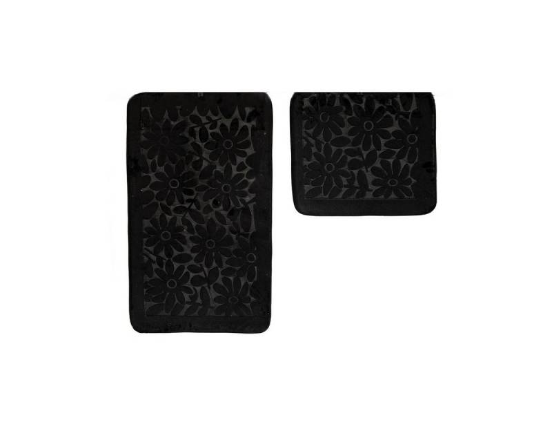 Almina Badematte Premium 2 teiliges Bademattenset aus Polyester Rutschfest Waschbar von Almina