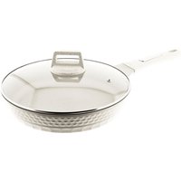 Bratpfanne mit Glasdeckel Ø28 cm aus Aluminium-Druckguss mit Antihaftbeschichtung von Almina
