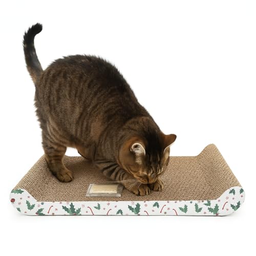 Almineez Katzenkratzbrett mit Katzenminze - Wendbare Kratzunterlage aus Wellpappe für Indoor Katzen, Möbelschutz & Liege - Langlebiger Urlaub Design Katzenkratzer Almineez Katzenkratzbrett mit Katzenminze - Wendbare Kratzunterlage aus Wellpappe für Indoor Katzen, Möbelschutz & Liege - Langlebiger Urlaub Design Katzenkratzer von Almineez