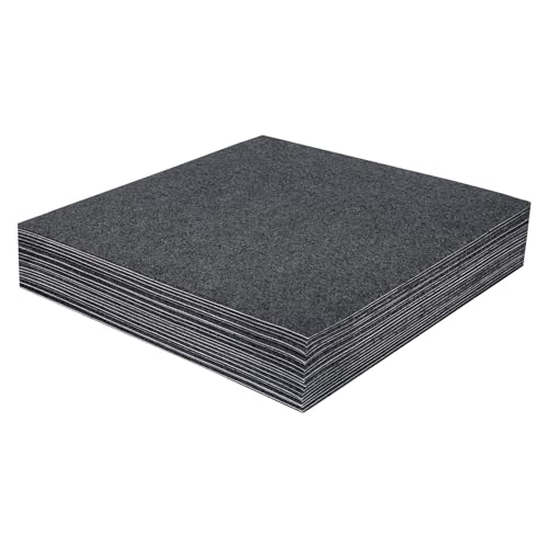 Alnemy Teppichfliesen Selbstliegend 20 Stück 50 x 50 cm Antirutsch Sicherheitsmatte Vielseitig in Außen und Innenbereichen Einsetzbar Er Eignet für Restaurants Familienzimmer Flure (Dunkelgrau) von Alnemy