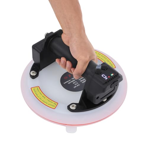 Elektrische Saugnapf, Saugheber Extra-starke Vakuum Der Luftpumpe zum Fliesen, Glas, Schwere Handhabung 440,92 Pfund 4000mAh Saugnapf-Durchmesser 21cm (Weiß) von Alnemy