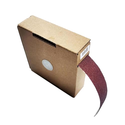 Alnicov 2 Rollen Schleifpapierrolle 2,5 cm x 6 m, Schubladen-Schleifpapier, Körnung 800, für die Holz- und Möbelveredelung, Metallschleifen, Autopolieren von Alnicov