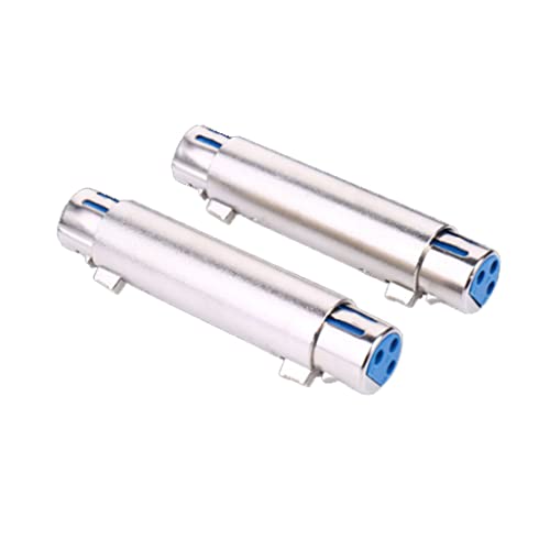 Alnicov 2 STÜCKE XLR 3 Pin Buchse auf Buchse Kabeladapter Wechsler Koppler für Audiomikrofon usw von Alnicov