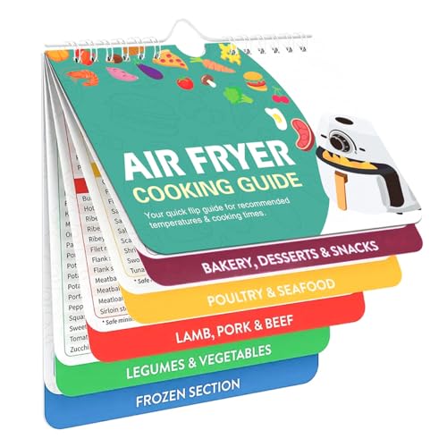 Alnicov Air Fryer Rezepte Referenzhandbuch Air Fryer Garzeitentabelle Leitfaden Garmessungen für Lebensmittel von Alnicov