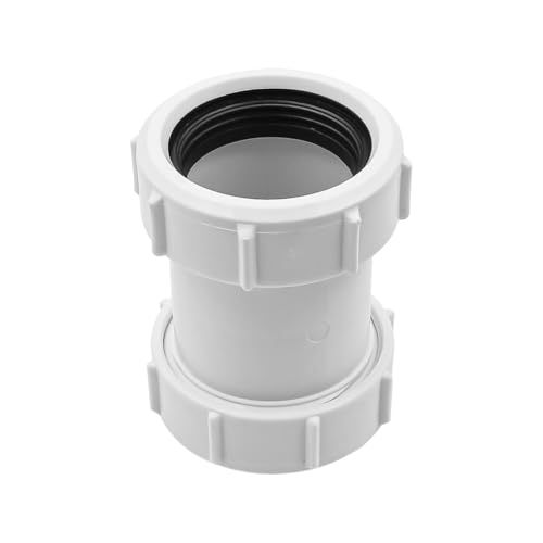 Alnicov Gerader Rohrverbinder, 40 mm, PVC-Rohrverbinder, Kompressionsverbinder, Kupplung, passend für 1/2 Zoll Badewannen-Abflussrohrverbinder von Alnicov